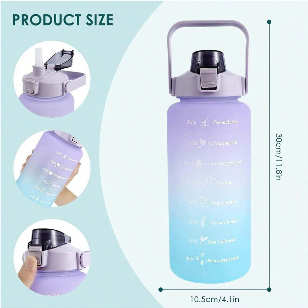 ขวดน้ํา 2 ลิตรขวดน้ําสร้างแรงบ - Smart Water Bottle Tracker บทวิจารณ์และราคา